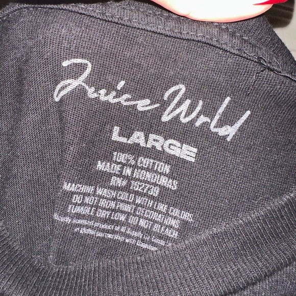 Juice Wrld Black Graphic T-Shirt Purple and Yellow Accents L music streetwear - Picture 4 of 7